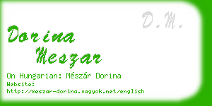 dorina meszar business card