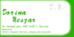 dorina meszar business card